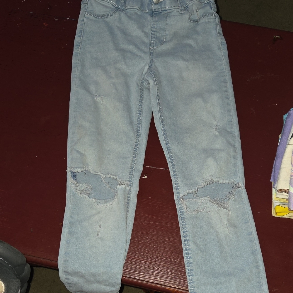 Wonder Nation Light Blue Distressed Skinny Jeans